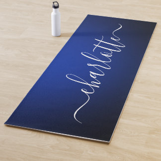 Modern Personalized Name Chic Calligraphy Yoga Mat