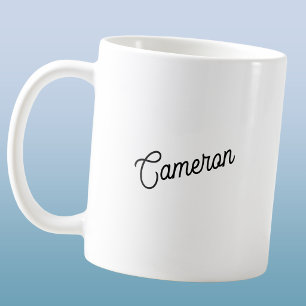 Modern Personalized Name Coffee Mug