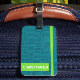 Modern Personalized Name Luggage Tag