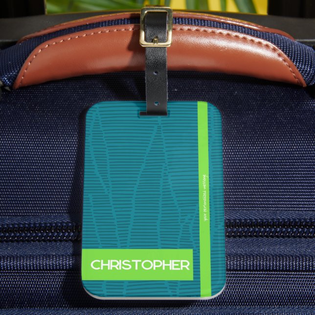 Modern Personalized Name  Luggage Tag (Front Insitu 2)