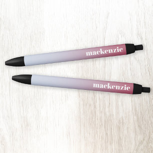 Modern Personalized Name Pink Blue Gradient Pen