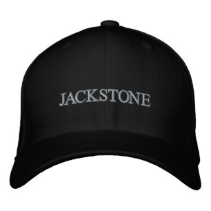 Modern Personalized Name Script Cool Black Embroidered Baseball Cap