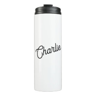 Modern Personalized Name Thermal Tumbler