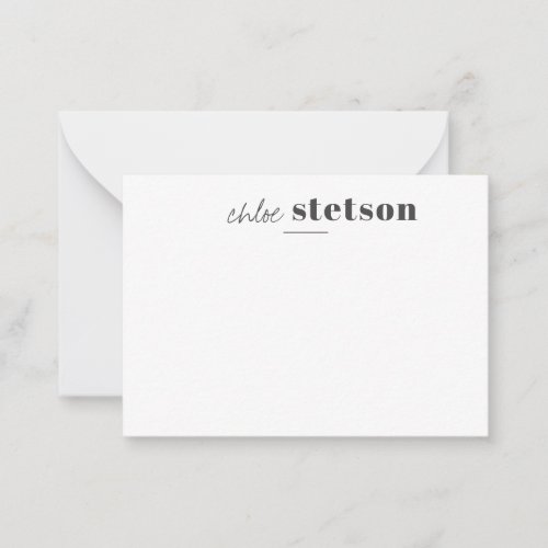 Modern Personalized Note Card