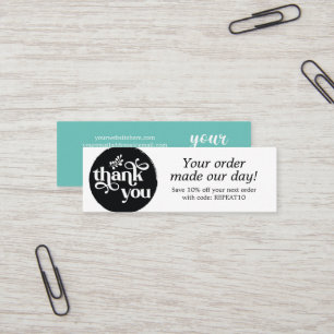 Modern  Personalized Order Circle Thank You Card