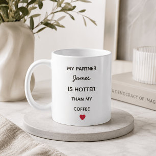 Modern Personalized Partner Coffee Mug
