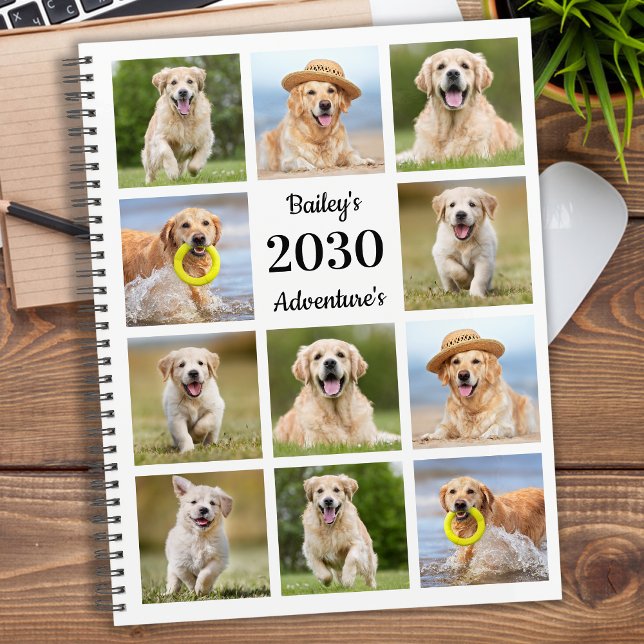 Modern Personalized Pet Dog Photo Collage 2024 Planner (Creator Uploaded)