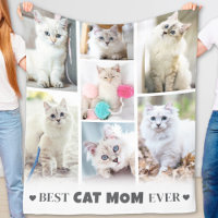 Modern Personalized Pet Photo Collage Cat Mom