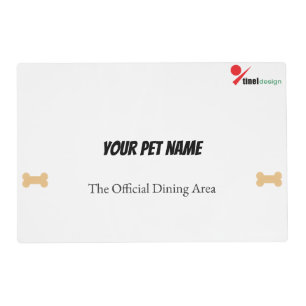 Modern Personalized Pet Placemat   Custom Name Dog