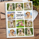 Modern Personalized Pet Puppy Dog 11 Photo Yearly Planner<br><div class="desc">Custom pet photo collage calendar planner for your best friend. Keep all your dogs appointments, whether its veterinary visits, puppy play dates, dog grooming, or training all organized, every pet deserves a personalized pet photo planner ! Our dog photo planner has 11 photos to personalize, name and text. Design is...</div>