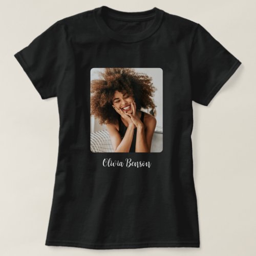 Modern Personalized Photo and Name Create your own T_Shirt