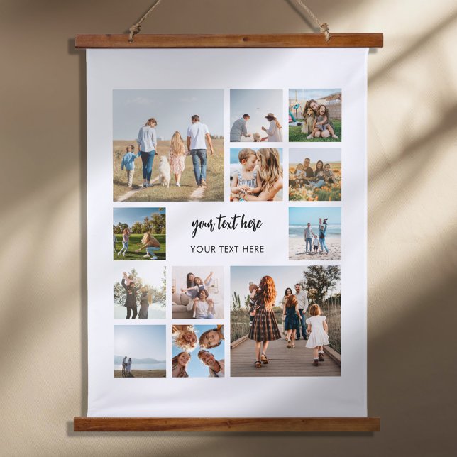 Modern Personalized Photo Collage Hanging Tapestry (Creator Uploaded)