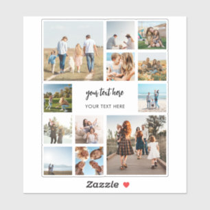 Modern Personalized Photo Collage Sticker