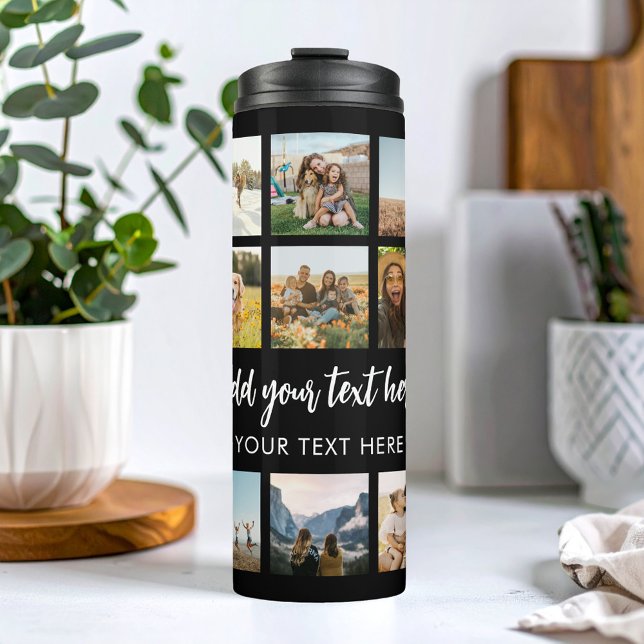 Modern Personalized Photo Collage Thermal Tumbler (Creator Uploaded)