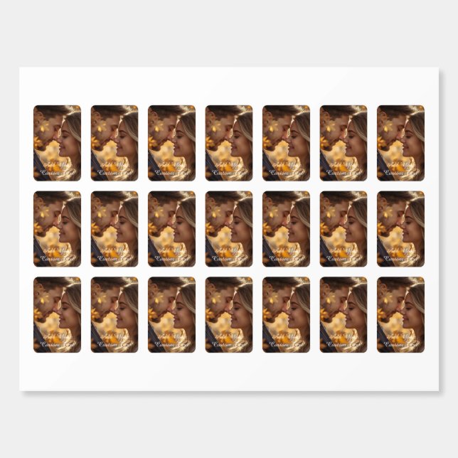 Modern Personalized Photo & Custom Text Matchboxes (Sticker Sheet)