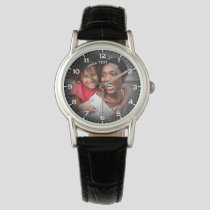 Modern Personalized Photo & Custom Text Women's Watch