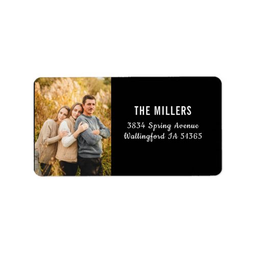 Modern Personalized Photo Family Return Address Label