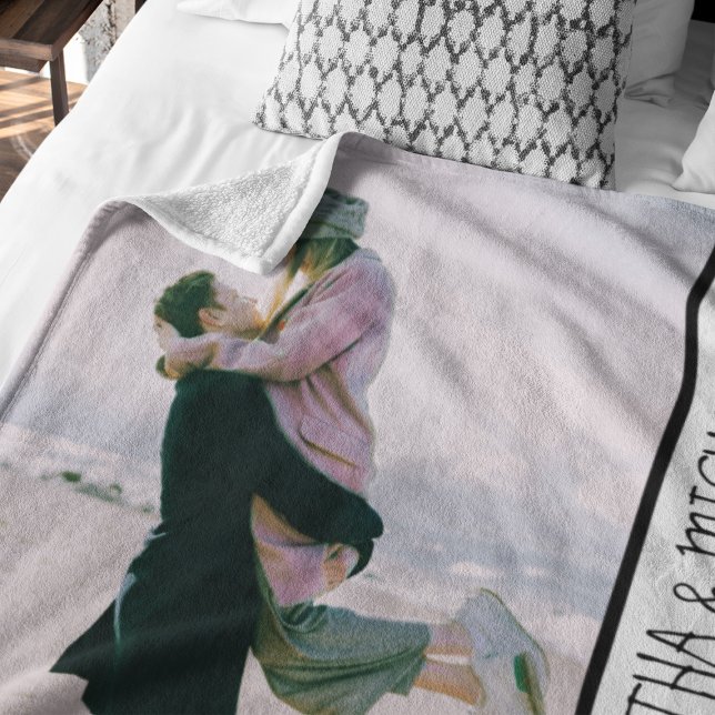 Modern Personalized Photo Fleece Blanket (Creator Uploaded)