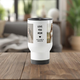 Modern Personalized Photo Gift for Mom Travel Mug