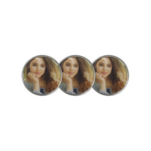 Modern Personalized Photo Golf Ball Marker