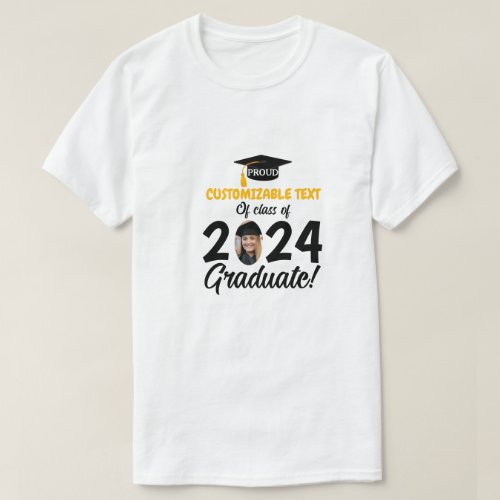 Modern Personalized photo Graduation Family   T_Shirt