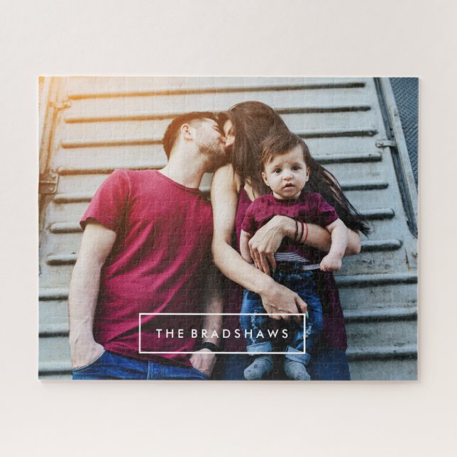 Modern Personalized Photo Jigsaw Puzzle (Horizontal)