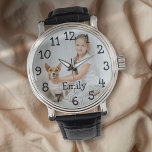 Modern Personalized Photo Name Watch<br><div class="desc">Personalize with a loved one's name and photo to create a unique gift. Designed by Thisisnotme©</div>