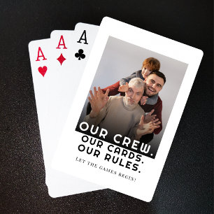 Modern Personalized Photo Playing Family Friends Poker Cards