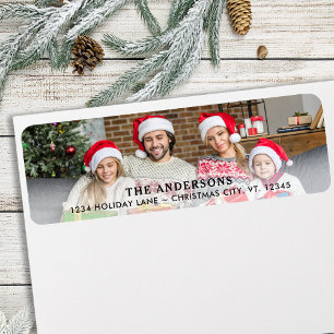 Modern Personalized Photo Return Address Label
