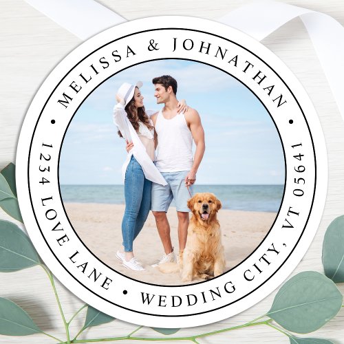 Modern Personalized Photo Return Address Label