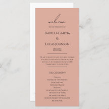 Modern Personalized Photo Wedding Program