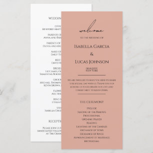 Modern Personalized Photo Wedding Program