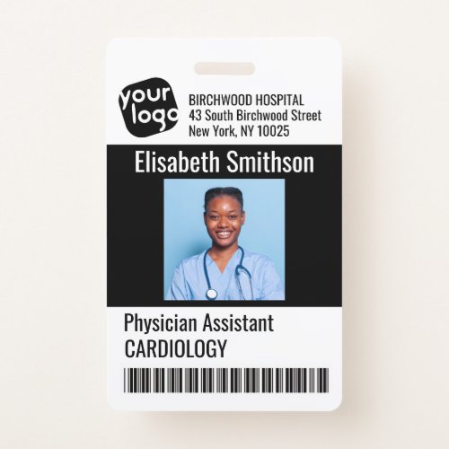    Modern Personalized Physician Assistant ID Card Badge