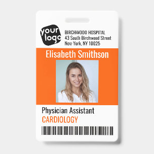 Modern Personalized Physician Assistant ID Card Badge