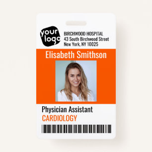    Modern Personalized Physician Assistant ID Card Badge