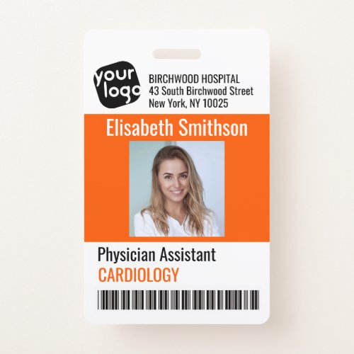    Modern Personalized Physician Assistant ID Card Badge