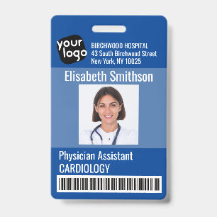    Modern Personalized Physician Assistant ID Card Badge