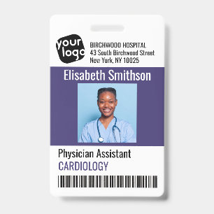    Modern Personalized Physician Assistant ID Card Badge