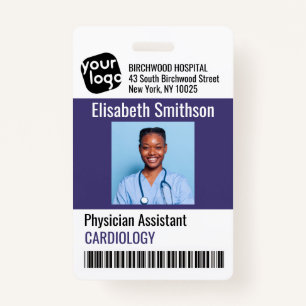 Modern Personalized Physician Assistant ID Card Badge