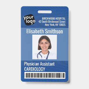 Modern Personalized Physician Assistant ID Card Badge