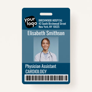 Modern Personalized Physician Assistant ID Card Badge