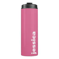 Simple Modern Personalized Pink Thermal Tumbler