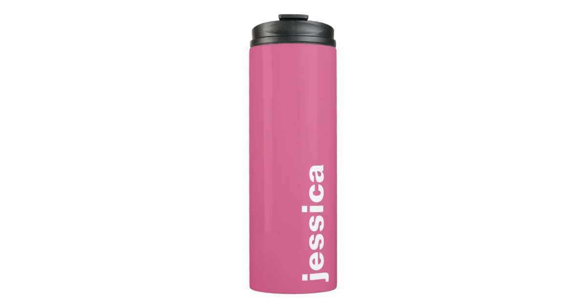 Simple Modern Personalized Pink Thermal Tumbler