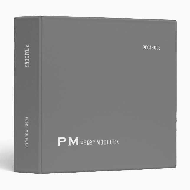Modern Personalized Projects Professional Binder  (Front/Spine)