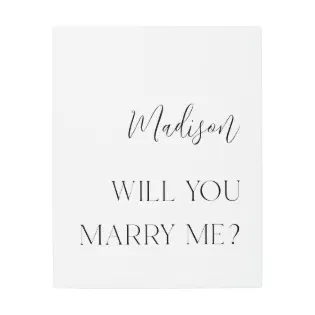 Modern Personalized Proposal  Metal Print