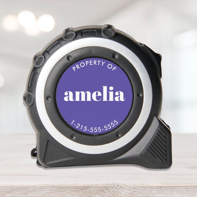 Modern Personalized Purple Tape Measure (Creator Uploaded)