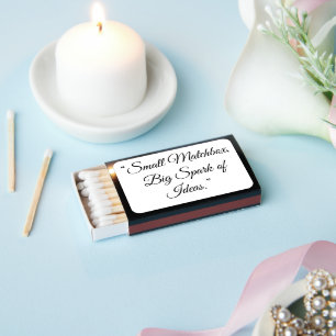 Modern Personalized Quote Custom Text Matchboxes