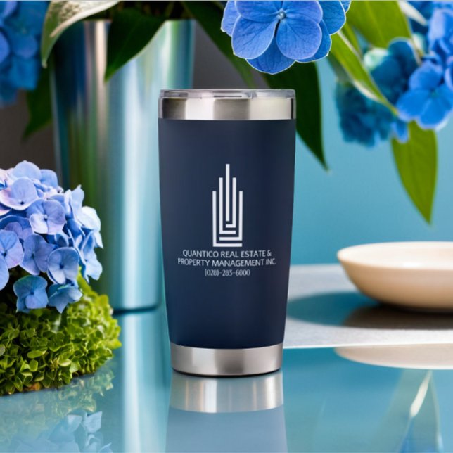 Modern Personalized Real Estate Company Name Logo  Insulated Tumbler (Modern Personalized Real Estate Company Name Logo Insulated Tumbler)