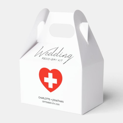 Modern Personalized Recovery Kit Wedding Favor Boxes