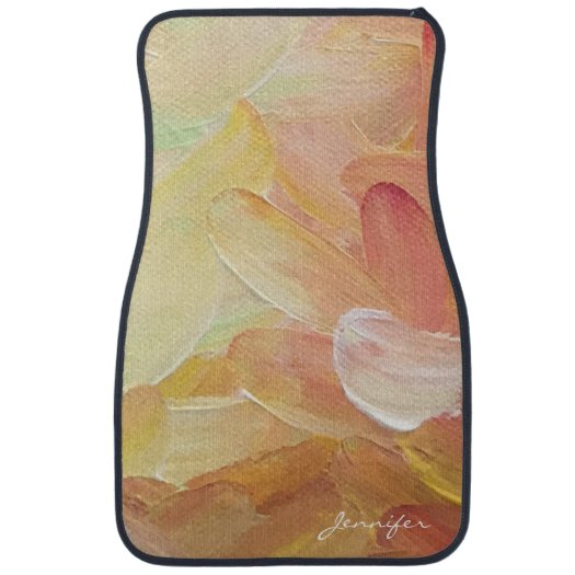 Modern Personalized Red Golden Teal Oil Paint